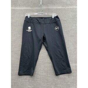 Under Armour Wounded Warrior Project Cropped Leggings Women Large Black HeatGear